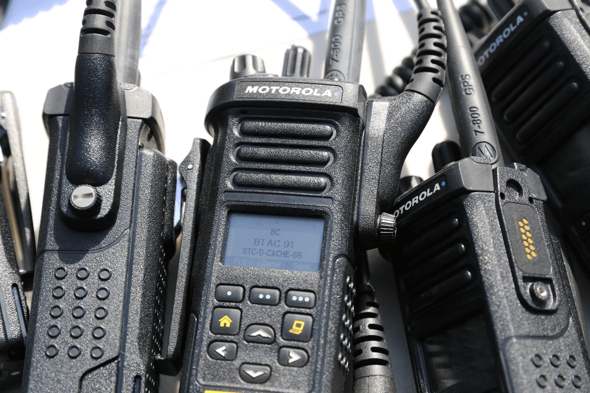 Image of several hand-held radios used in emergency response